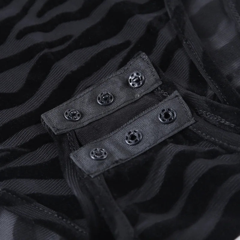 See Through You Stripe Bodysuit