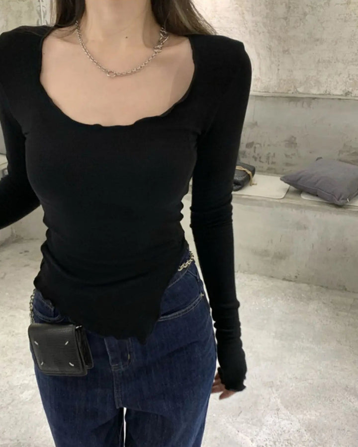 Lorette Irregular Hem Top