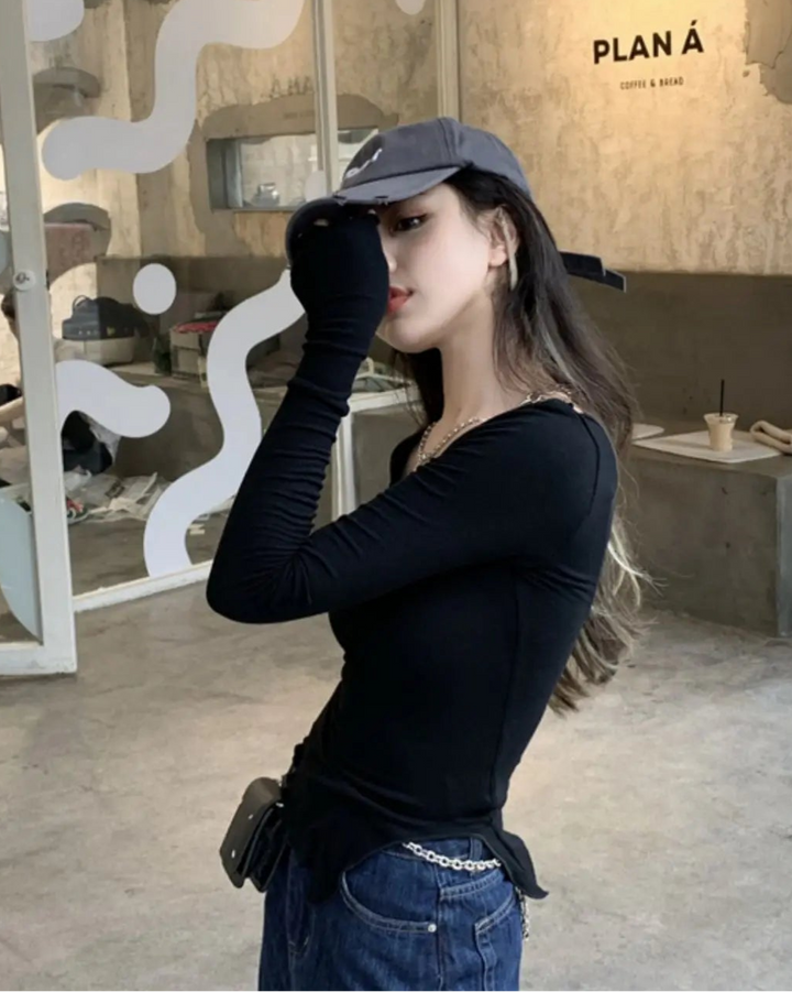 Lorette Irregular Hem Top