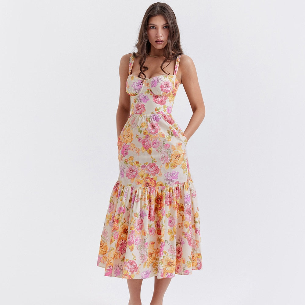 Seraphine  Floral Midi Dress
