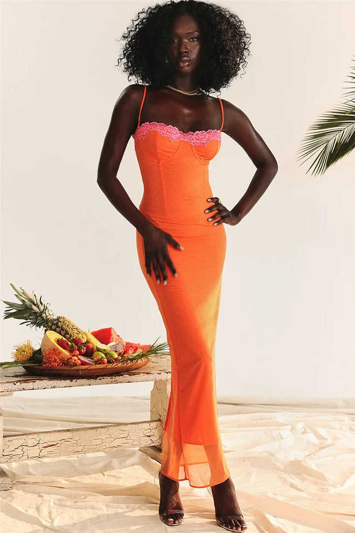 Zestful Zing Lace Detail Dress