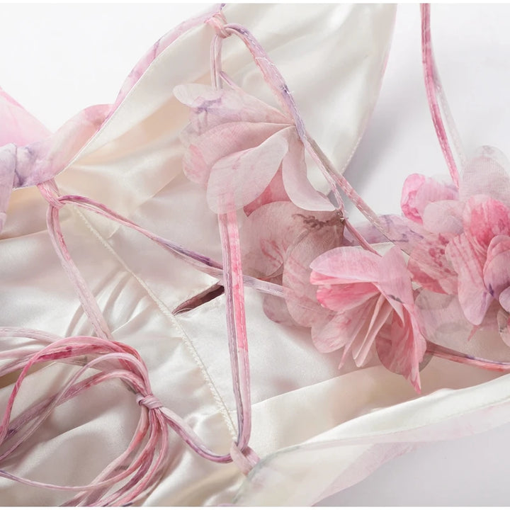 Blossom Floral V Neck Mini Dress