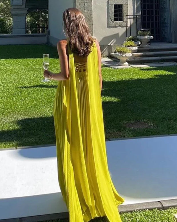 Starting Fresh Strapless Ribbon Maxi Dress