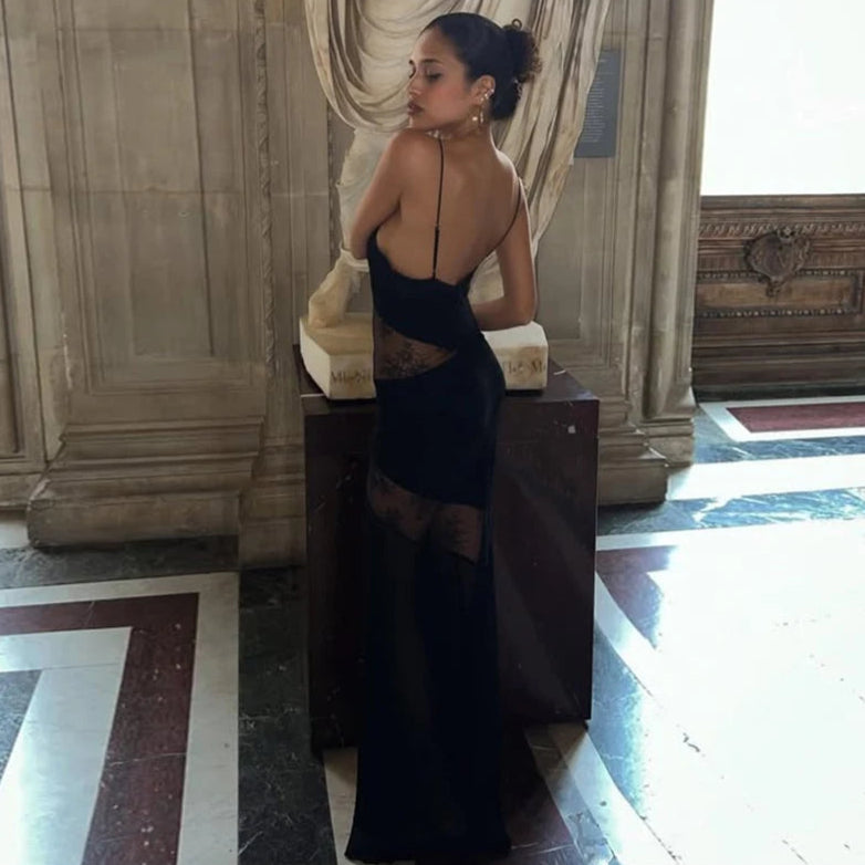 Noelia See Through Sling Maxi Dress