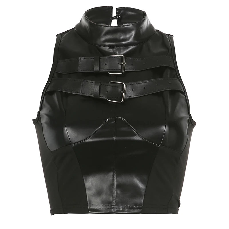 Mikella Leather Tank Top