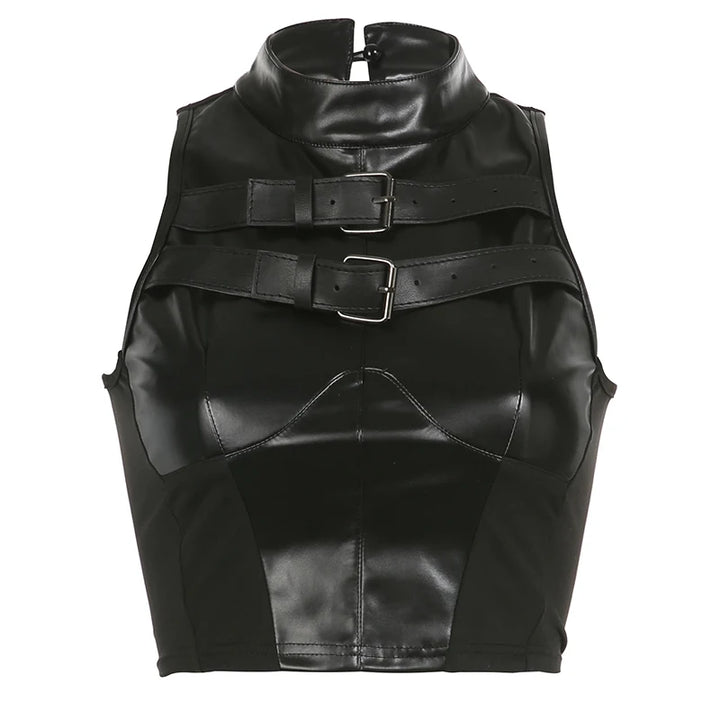 Mikella Leather Tank Top