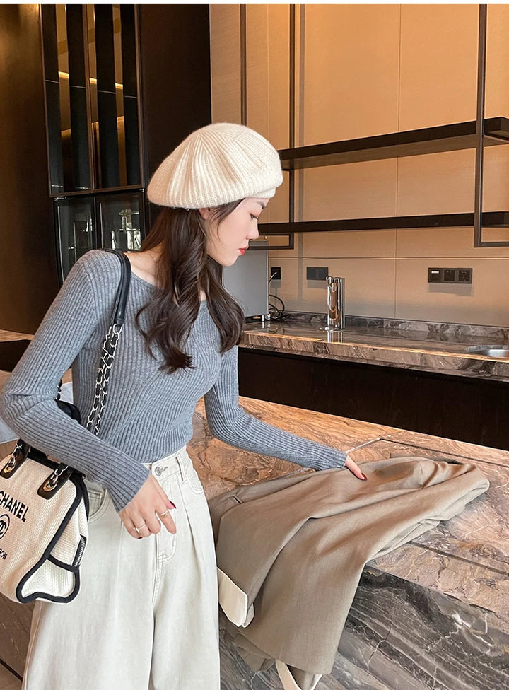 Cassie V Neck Knitted Pullover