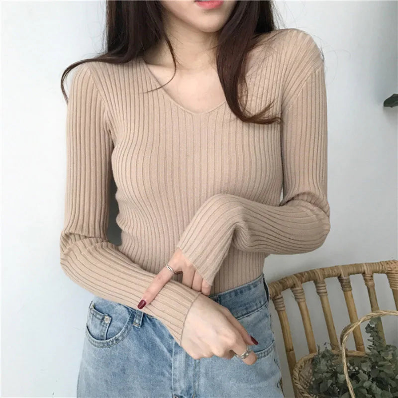 Zenna V Neck Knitted Top