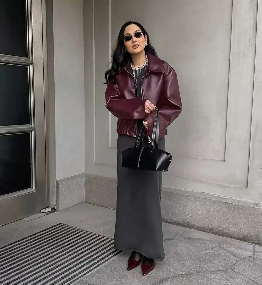 Maeve Faux Leather Jacket