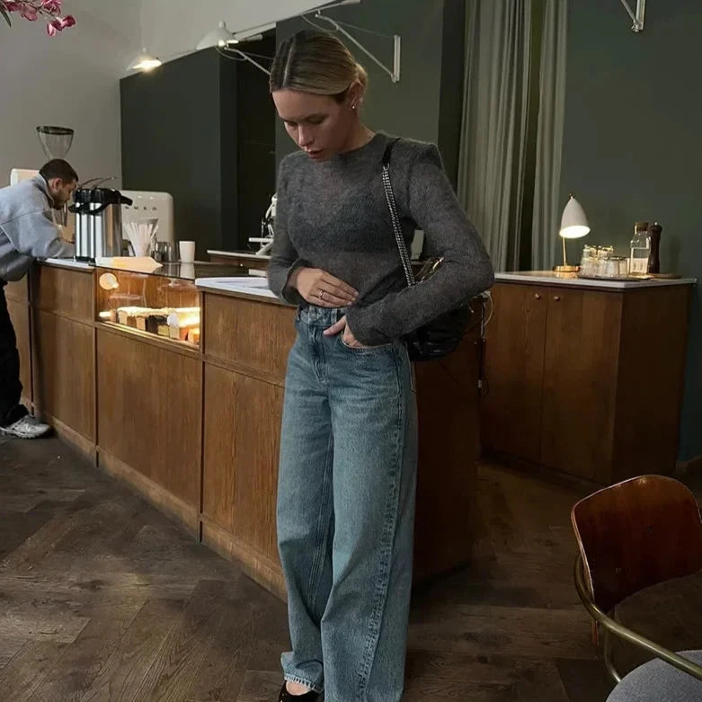 Boss Mode See Through Knitted Sweater