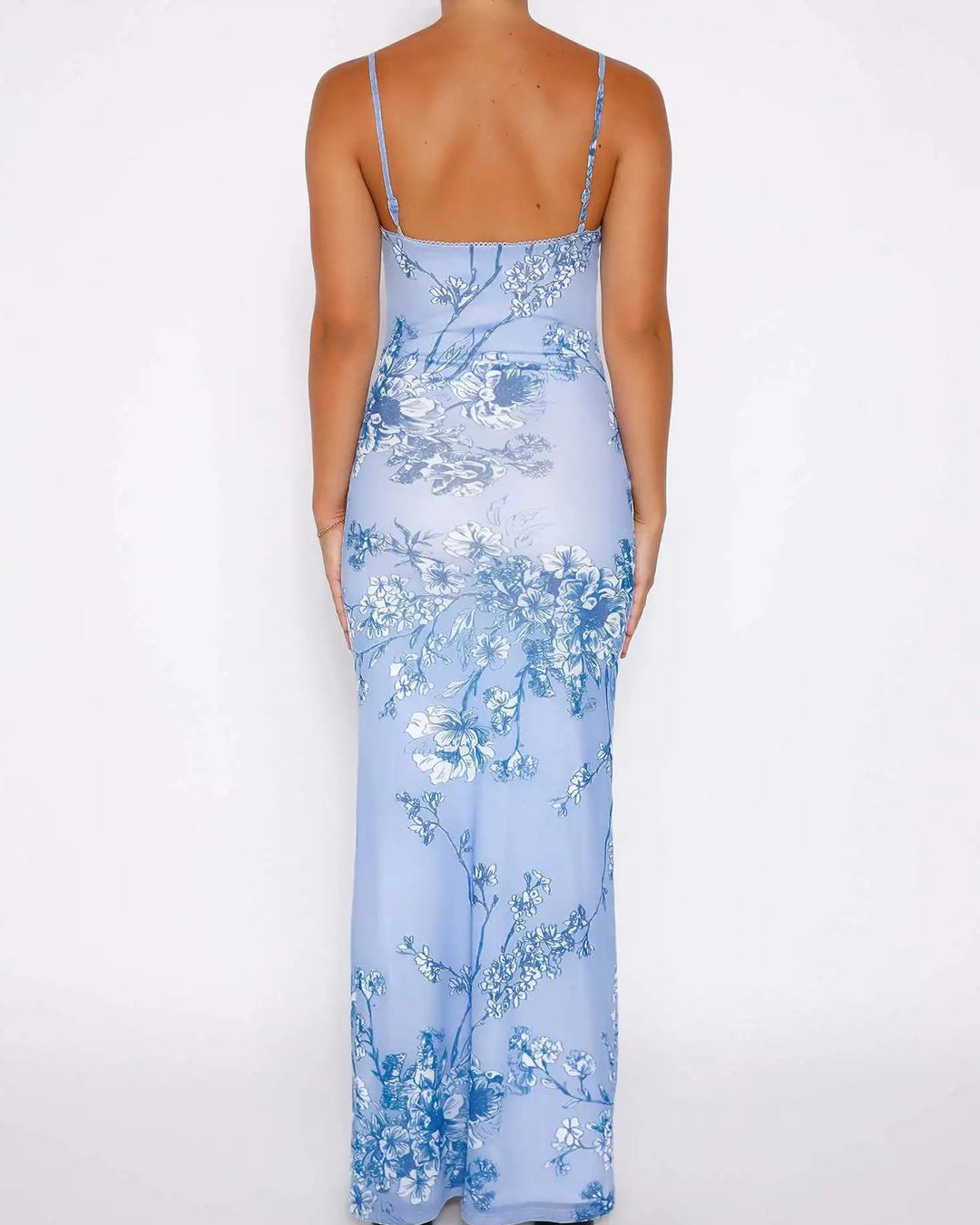 Floretta V Neck Spaghetti Dress
