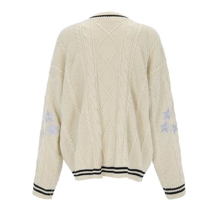 Hollywood Starlet Star-Embroidered Cardigan