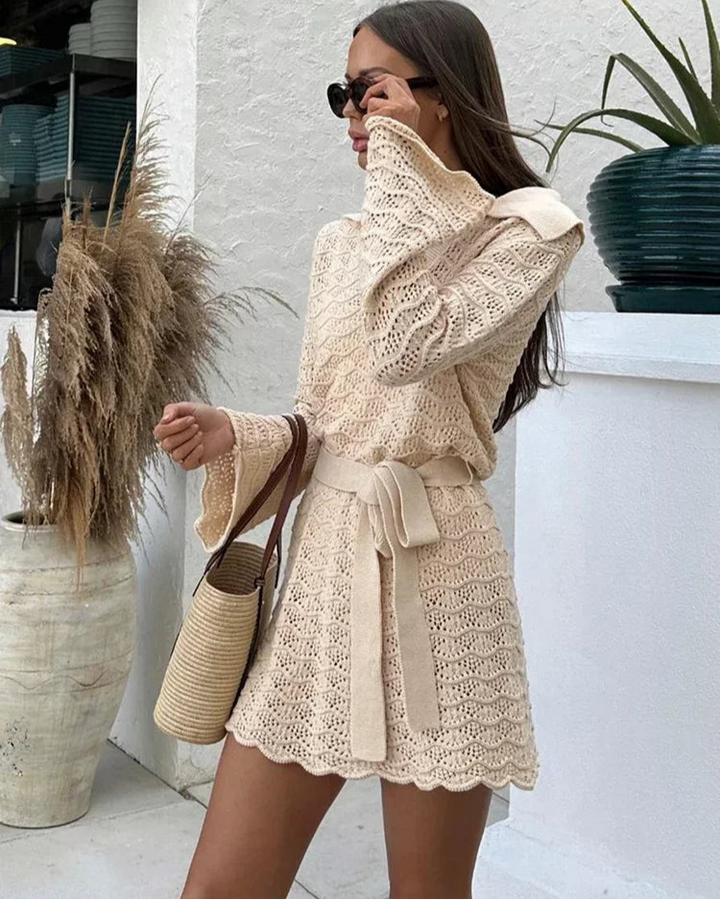 Noemi V Neck Hollow Out Dress