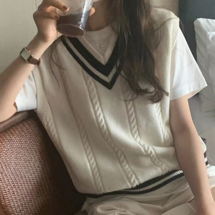 Miranda V Neck Sweater Vest Top