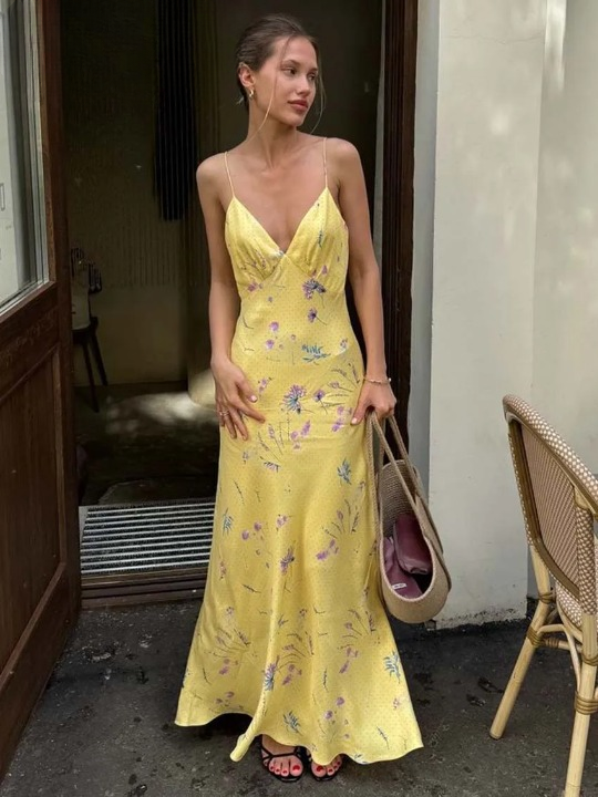 Send Me Flowers Spaghetti Strap Dress