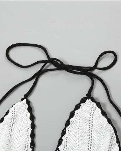Seona Lace Up Halter Dress