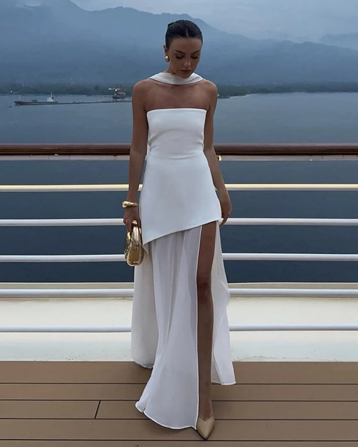 Melina Strapless Dress With Ribbon