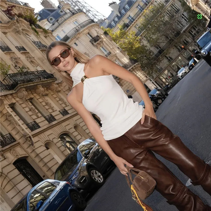 Unbothered Metal Ring Top