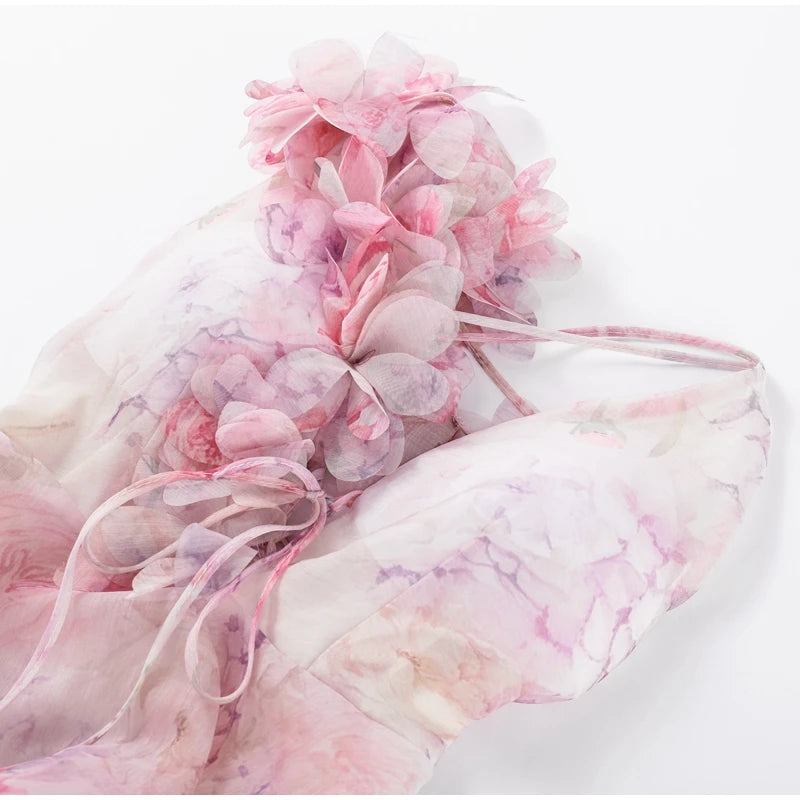 Blossom Floral V Neck Mini Dress