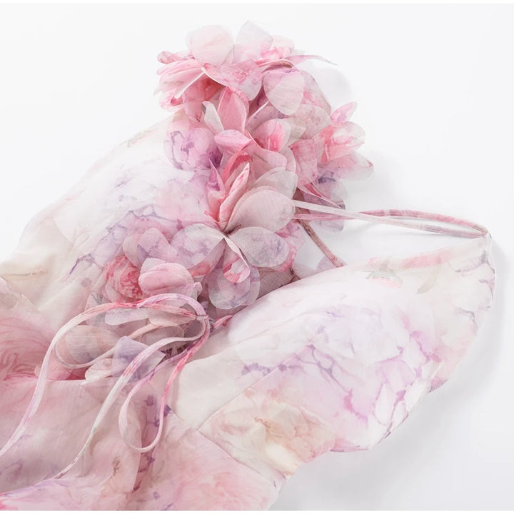 Blossom Floral V Neck Mini Dress