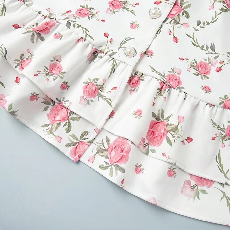 Gweny Puff Sleeves Floral Mini Dress