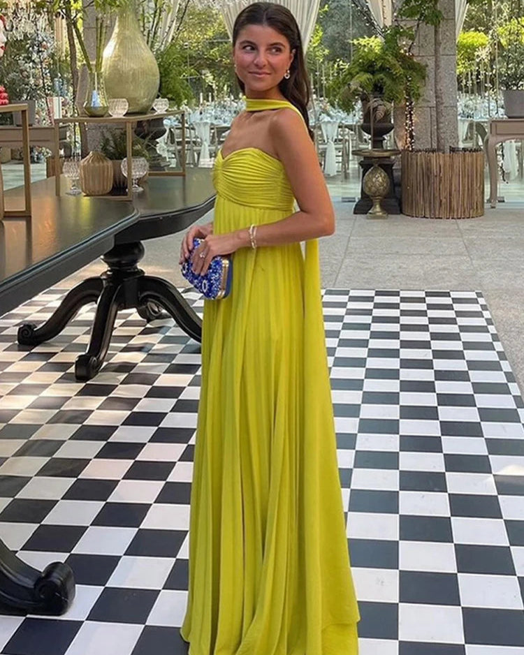 Starting Fresh Strapless Ribbon Maxi Dress