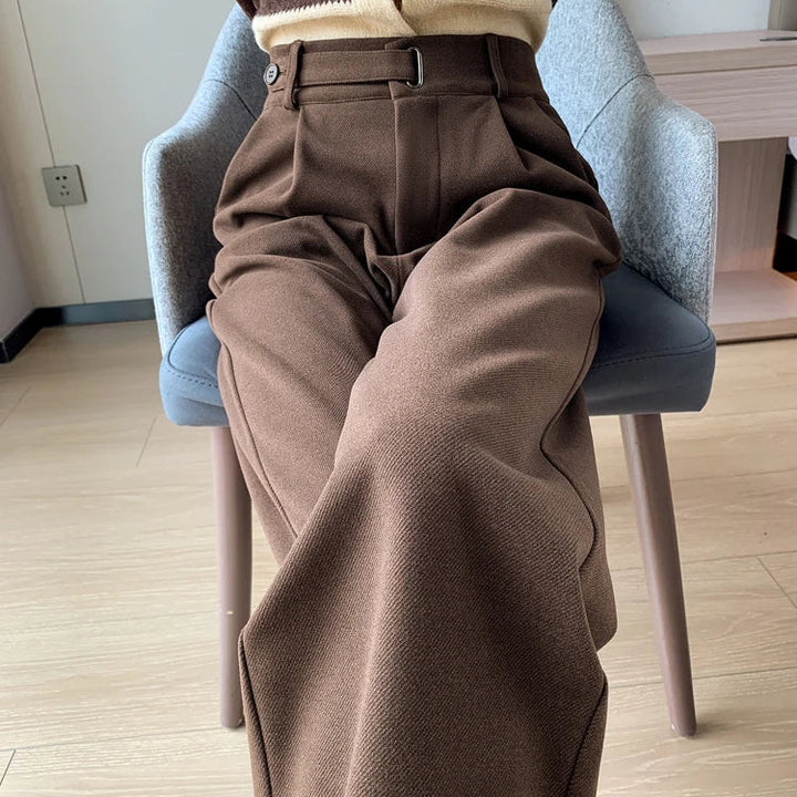 Katja Woolen Wide Leg Trousers