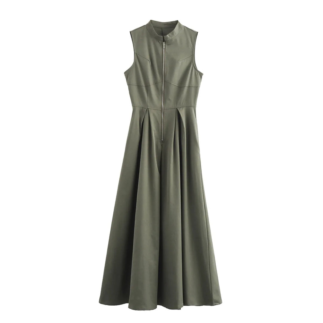 Ed Sara Pleated Long Dress