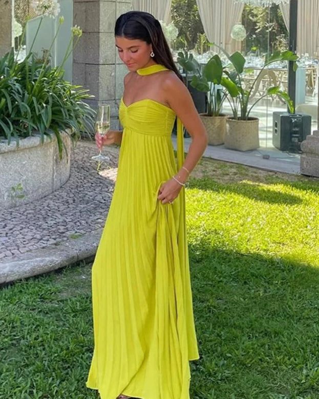 Starting Fresh Strapless Ribbon Maxi Dress