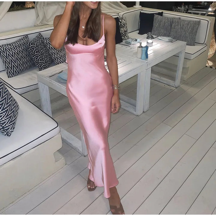 Petite Petals Split Slip Dress