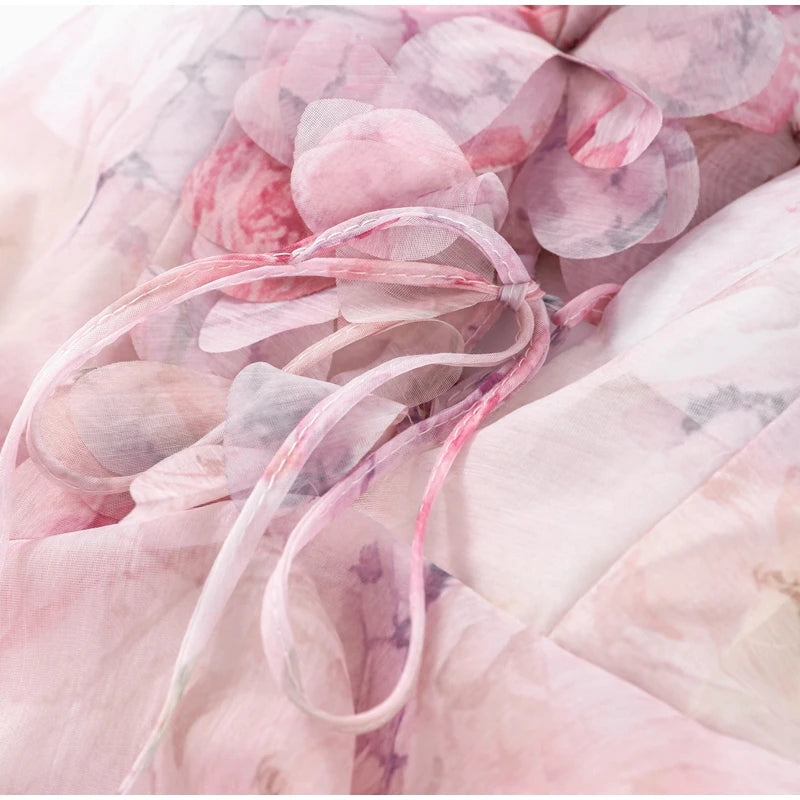 Blossom Floral V Neck Mini Dress