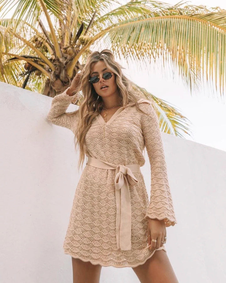 Noemi V Neck Hollow Out Dress