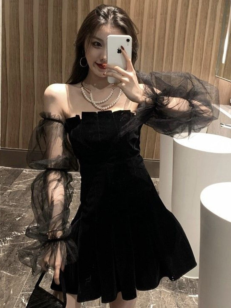 Braise Off Shoulder Mini Dress