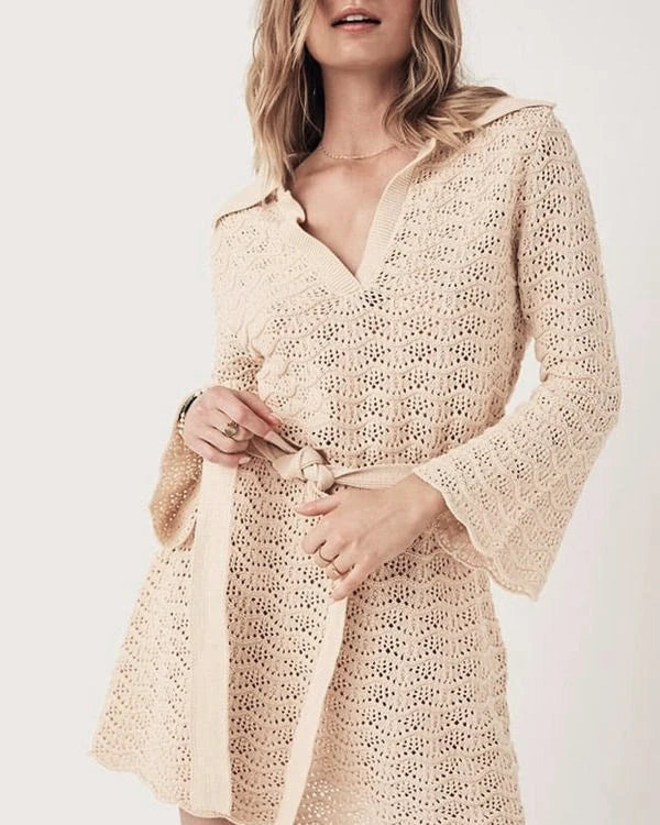 Noemi V Neck Hollow Out Dress