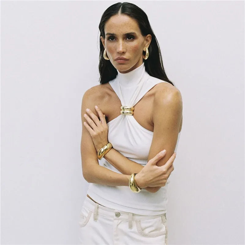 Unbothered Metal Ring Top