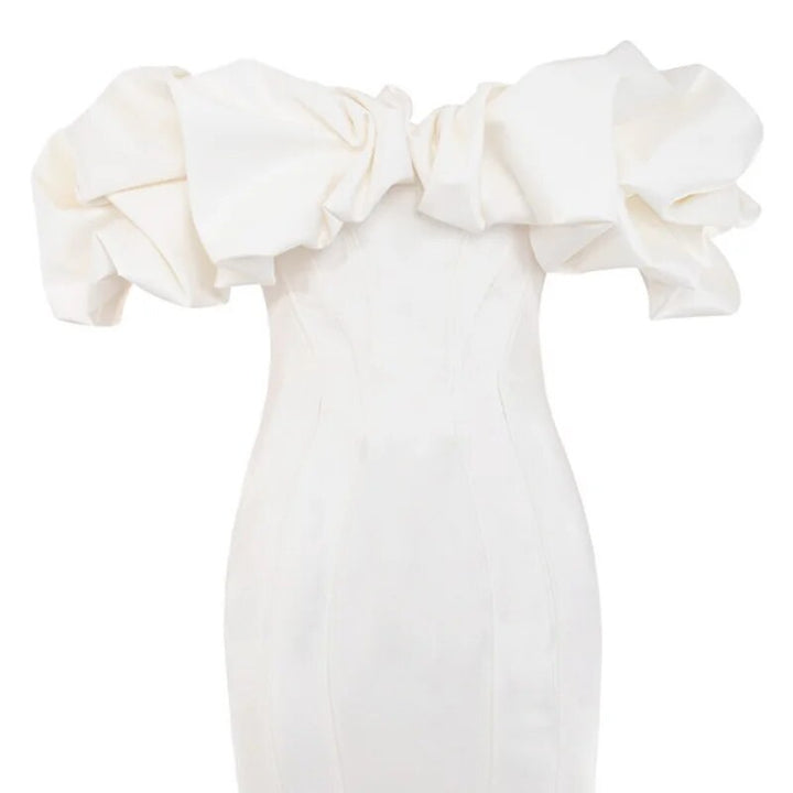 Sasha's Elegant Neckline Dress