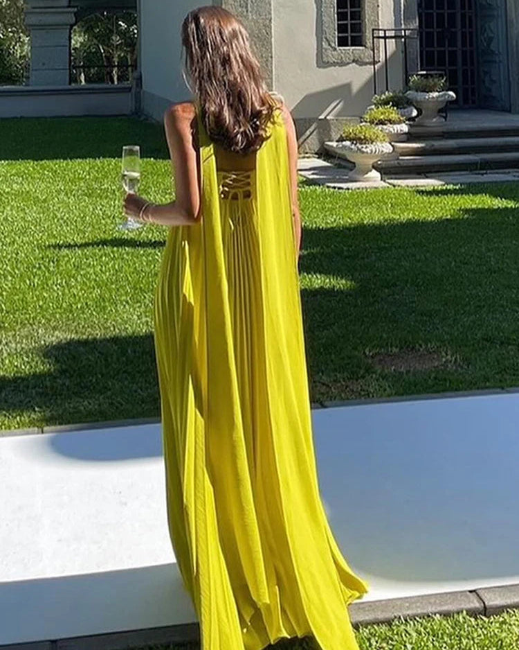 Starting Fresh Strapless Ribbon Maxi Dress