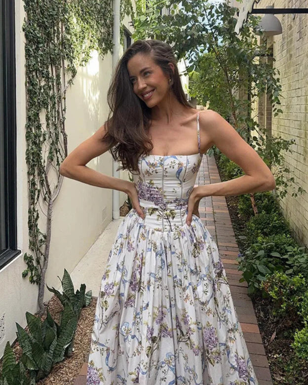 Waverly Floral Spaghetti Strap Maxi Dress