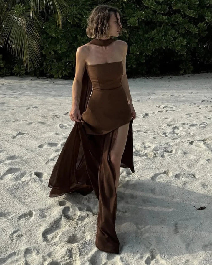 Melina Strapless Dress With Ribbon