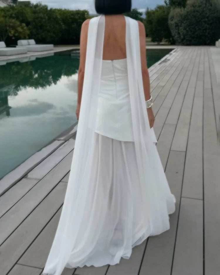 Melina Strapless Dress With Ribbon