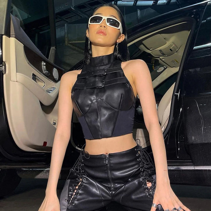 Mikella Leather Tank Top