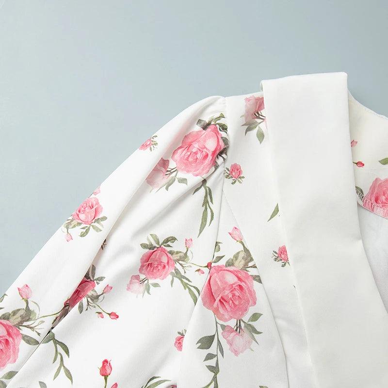 Gweny Puff Sleeves Floral Mini Dress