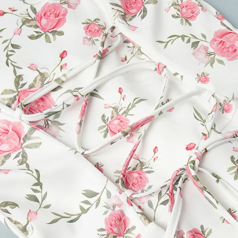 Gweny Puff Sleeves Floral Mini Dress