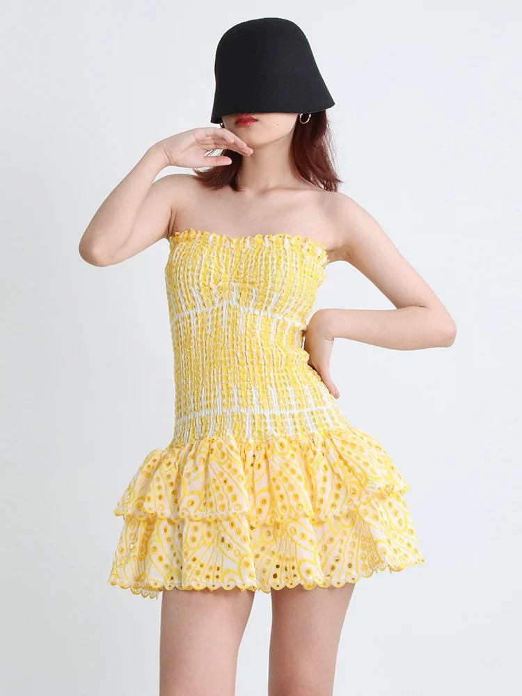 Forever Flourish Strapless Mini Dress