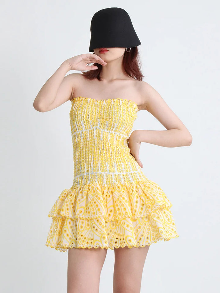 Forever Flourish Strapless Mini Dress