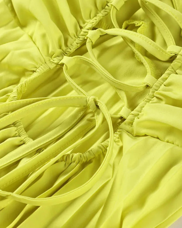 Starting Fresh Strapless Ribbon Maxi Dress