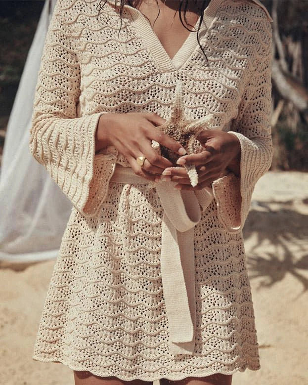 Noemi V Neck Hollow Out Dress