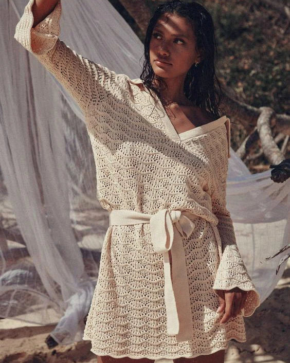 Noemi V Neck Hollow Out Dress