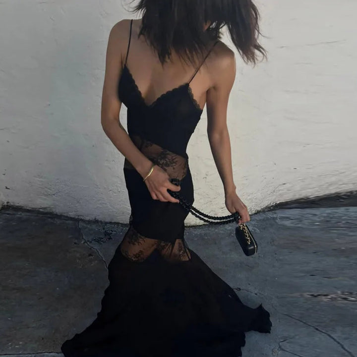 Noelia See Through Sling Maxi Dress