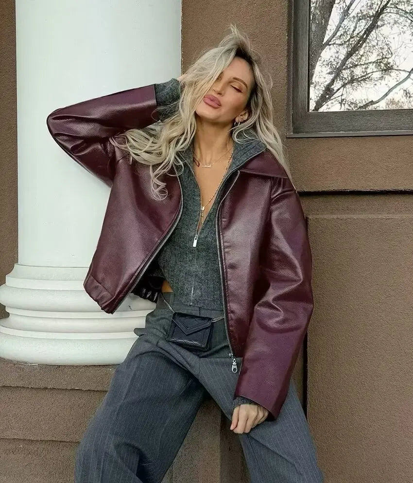 Maeve Faux Leather Jacket